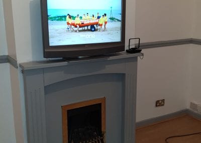 Semi-independent accommodation TV in lounge area